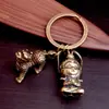 Lingote Pixiu Mono Regla Sun Wukong Bastón Mágico Calabaza de Cobre Hebilla Sun Wukong Llavero Colgante Estilo Chino