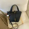 Diseño Minimalista de Color Sólido de Nicho Bolso Cubo de Gran Capacidad Bolso de Mano Dulce Elegante de Gama Alta Bolso de Moda para Madre e Hija