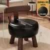 Sillón Individual Giratorio, Silla de Madera Maciza para Sala de Estar, Silla de Ocio para Dormitorio y Balcón, Sillón Individual Giratorio de Celebridad de Internet