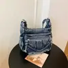 Bolso Cruzado de Hombro Único de Mezclilla Transfronterizo Gran Capacidad Nuevo Estilo Otoño 2026 Moda para Mujer Versátil para Viajar Bolso de Axila