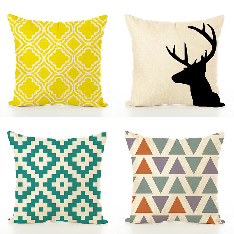 Pillow-Case-Cover-Plaid-Geomet