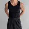 Chaleco Tejido Ajustado de Cuello Redondo con Canalé Vertical Estilo Americano para Hombre, Camiseta sin Mangas Elástica Casual de Verano 2026