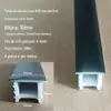 Fita de Luz Led de Silicone Flexível, Dobrável, com Cobertura de Canaleta de Luz Embutida Tipo Linha de Borda, Luva de Placa de Cobertura de Luz Linear