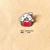 Broche pequeno de Natal, distintivo de metal japonês fofo, desenho animado, casal, alfinete, bolsa personalizada, roupas, decorações para homens e mulheres
