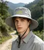 Sombrero de Montañismo Europeo y Americano Ala Ancha para Hombre Sombrero para el Sol de Exterior Sombrero de Sol Sombrero de Pesca Sombrero de Montañista Pescador Verano