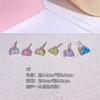 Acero de titanio 316L cobre chapado en oro microincrustado arete para el cartílago del oído 6*6mm corazón grande Hua Zi Luo pendientes arete de oreja