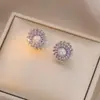 Colar feminino japonês-coreano transfronteiriço girassol nova chegada diamante incrustado girassol ins anel rotativo clavícula corrente jóias