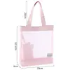 Bolsa de malla especial para exámenes, bolso de un solo hombro, bolso para tutores, bolsa con cremallera, archivador de datos A4, malla transparente, gran capacidad