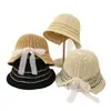 Sombrero de Paja Tejida para Mujer, Sombrero de Sol para Playa de Verano y Viajes, Sombrero de Pescador para Vacaciones, Sombrero de Sol Hueco Transpirable Fácil de Guardar