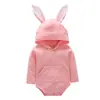 Mono de manga larga de Pascua con orejas de conejo de dibujos animados para hombre y mujer, ropa de gateo para bebé, ropa para niños, ins