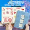 Cuaderno de Viaje Conmemorativo con Tarjeta Perforada Hueca con Imán para Refrigerador Sello Magnético Bloc de Notas B6 Ciudad Creativa Personalizada