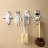 Ganchos de Dibujos Animados Suaves y Lindos, Sin Taladrar, Ganchos Adhesivos Detrás de la Puerta, Baño, Inodoro, Cocina, Ganchos de Tarjeta Fuertes
