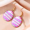 Aretes de Huevo de Pascua con Estampado de Dibujos Animados Europeos y Americanos Transfronterizos, Aretes Nicho de Lujo Ligero de Alta Gama, Aretes Lindos