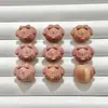 Coração Esculpido de Cipreste Sangrento, Labubu Rico, Urso Morango, Etc. Acessórios para Joias de Contas Budistas DIY Corrente para Celular