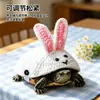 Ropa para tortugas mascotas más vendida de Amazon, disfraz de mascota con forma de conejo tejido 3D para tortugas, venta al por mayor desde el fabricante