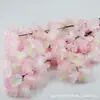 Galhos de Flor de Cerejeira Simulados, Galhos de Flor de Pessegueiro, Flores Artificiais para Decoração, Árvores de Flor de Cerejeira Internas e Externas, Flores de Pera para Casamento, Flores de Seda Plástica, Rattan de Teto