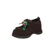 Sapatos Flats de Couro Espesso Estilo Retrô com Cadarço Birkenstock Sapatos Femininos Outono e Inverno 2025 Novos Mocassins Versáteis Sapatos Gorro