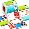 180 Adesivos/Rolo Adesivos de Natal, Adesivos de Selagem para Decoração DIY de Presentes, Adesivos para Panificação, Etiquetas Auto-Adesivas de Selagem