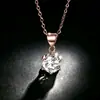 Collar Yanbai versátil transfronterizo para mujer, colgante clásico de seis garras, cadena de clavícula de circón de alta gama, cobre incrustado con circón 3A