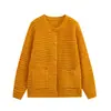 Cardigan estilo preguiçoso mais vendido da marca Z no AliExpress, versátil para moda transfronteiriça europeia e americana, roupas casuais femininas na cor off-white, ZA