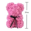 Presente Dia dos Namorados Chinês Urso de Pelúcia Rosa Flor da Imortalidade Urso de Pelúcia Rosa Caixa de Presente Urso de Diamante Atacado Presente Dia das Mães