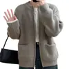 Estilo Coreano Primavera y Otoño Nuevo Estilo Estilo Perezoso Suéter Cardigan de Doble Cremallera Diseño para Mujer Color Puro Holgado Chaqueta de Punto Superior