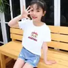 Camiseta de Manga Corta de Algodón Puro para Niñas, Novedades de Verano, Niños Grandes, Niños Medianos, Niñas Pequeñas, Camiseta Elegante, Bebés Niñas, Top Infantil