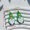 Calle popular transfronteriza. Pendientes verdes del Día de San Patricio, diseño de nicho, pendientes de temperamento de mujer de alta calidad, venta al por mayor