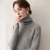 Suéter de cachemira de alta gama estilo francés para mujer, con dobladillo enrollado, cuello superpuesto, bloques de color y diseño de dos piezas simulado, con corte holgado