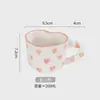 Taza de Café Estilo Pastoral Juego de Taza y Platillo para Café Taza con Mango de Corazón Creativo Taza de Agua con Forma de Corazón