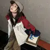 Jaqueta de Esqui Feminina 2026 Nova Moda Outono Casual Bloco de Cores M e G Crianças Kids Outdoor Tendência Marca Roupa de Outono