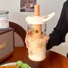 Nueva Taza de Agua Dopamina para Niñas, Aspecto de Alta Calidad, Vaso de Vidrio Resistente a Altas Temperaturas, Recipiente Portátil para Té, Regalo de Vaso de Vidrio para Estudiantes