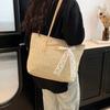 Bolsa Grande para Mulheres Verão 2023 Nova Moda Casual Bolsa de Ombro Estilo Estrangeiro Bolsa de Mão Casual Bolsa Tote de Grande Capacidade para Mulheres