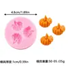 Molde de Silicone para Vela de Abóbora de Halloween DIY Resina Artesanal Abóbora Fantasma 3D Ornamento de Aromaterapia Molde de Gesso