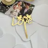 Inserção de cartão de bolo de acrílico de estilo transfronteiriço Dia dos Namorados decoração de bolo de amor confissão de casamento decoração de bolo