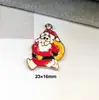 142 Colgantes de Navidad Colgantes de Aleación con Gota de Aceite Accesorios para Joyería DIY Colgante de Papá Noel Muñeco de Nieve Campana