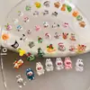 Mini Decoraciones Lindas Mixtas de Dibujos Animados para Uñas Versátil Navidad Gato DIY Resina Funda de Teléfono Accesorios para Uñas