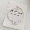 Pulsera de Perlas Naturales con Lazo de Diseño Nicho Estilo Coreano para Mujer Moda Simple Elegante Combinable Pulsera de Alta Gama Moderna