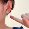 Aretes de Argolla Circular de Circonia de Girasol para Mujer, Aretes de Diseño de Nicho, Aretes Delicados de Moda de Alto Sentido, Verano