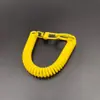 Llavero de Resorte para Cable de Teléfono Anillo de Aleación de Color Caramelo Hebilla de Puerta Cuerda de Resorte Pintada en Spray Portatarjetas Retráctil Antipérdida Correa