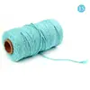 2mm duas tiras de corda de algodão ponto 3mm cor trançada decoração de amarração etiqueta pendurada corda de algodão