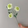 Flor artificial de rosa de pétalos plegables de 3 cabezas en stock, arreglo floral decorativo para sala de estar, mesa de comedor y bodas, un artículo de exportación muy vendido