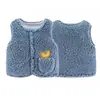 Chaleco de Terciopelo para Bebé Otoño e Invierno para Niños y Niñas Chaleco de Imitación Cachemir Corazón para Bebés Chaleco Grueso Cálido para Niños