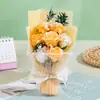Día de San Valentín Nuevo Ramo Seco de Rosa de Jabón Azul Hielo y Gipsofila para Novio Esposa Regalo de Cumpleaños Venta al por Mayor