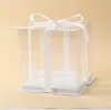 Caixa transparente elevada personalizada para bolo 4-12 polegadas disponível em estruturas de camada única e dupla, feita de material PET, suporta embalagens de panificação OEM
