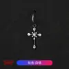 Aretes de Aleación de Titanio F136 con Diseño de Cruz, Tornillos para Cartílago Piercing con Rosca Interna, Joyería para Piercings de Titanio G23