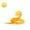 Impressão 3D cobra articulação móvel víbora decoração de mão modelo animal luminoso presente de aniversário infantil artesanato
