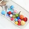 Metal Pintado Color Macaron Pequenos Sinos Chaveiro DIY Boneca Pingente Pet Acessórios Multi-Tamanho Atacado