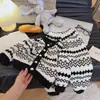 Roupa de Casa em Lã Quente Fair Isle Nai Fu, Roupa de Casa Cartoon Outono e Inverno Infantil, Conjunto Infantil, Conjunto para Meninos e Meninas