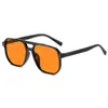 Gafas de Sol de Doble Puente Color Block Modernas y Únicas para Mujer 2025, Gafas de Sol de Moda Estilo Ins, Protección UV para Uso al Aire Libre Celebridad de Internet